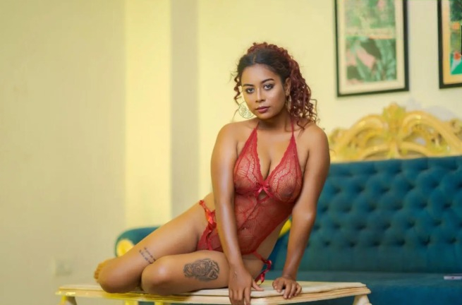 Hot Figure Model Red Lingerie Premium Photos Perfect Boobs And Pussy Visible